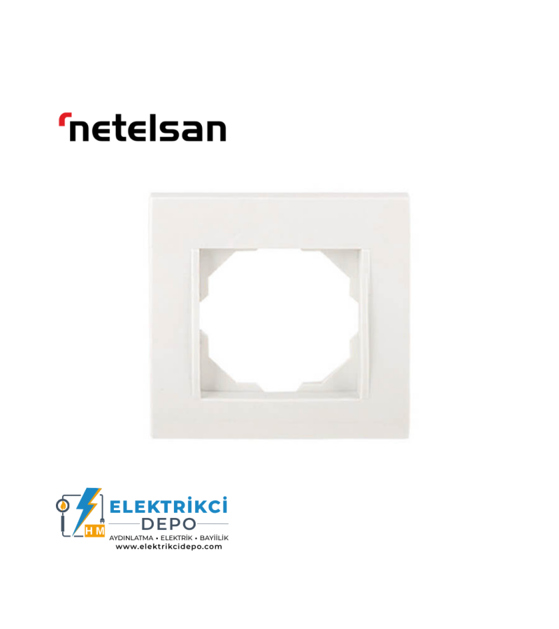Netelsan Byobu Beyaz Tekli Çerçeve