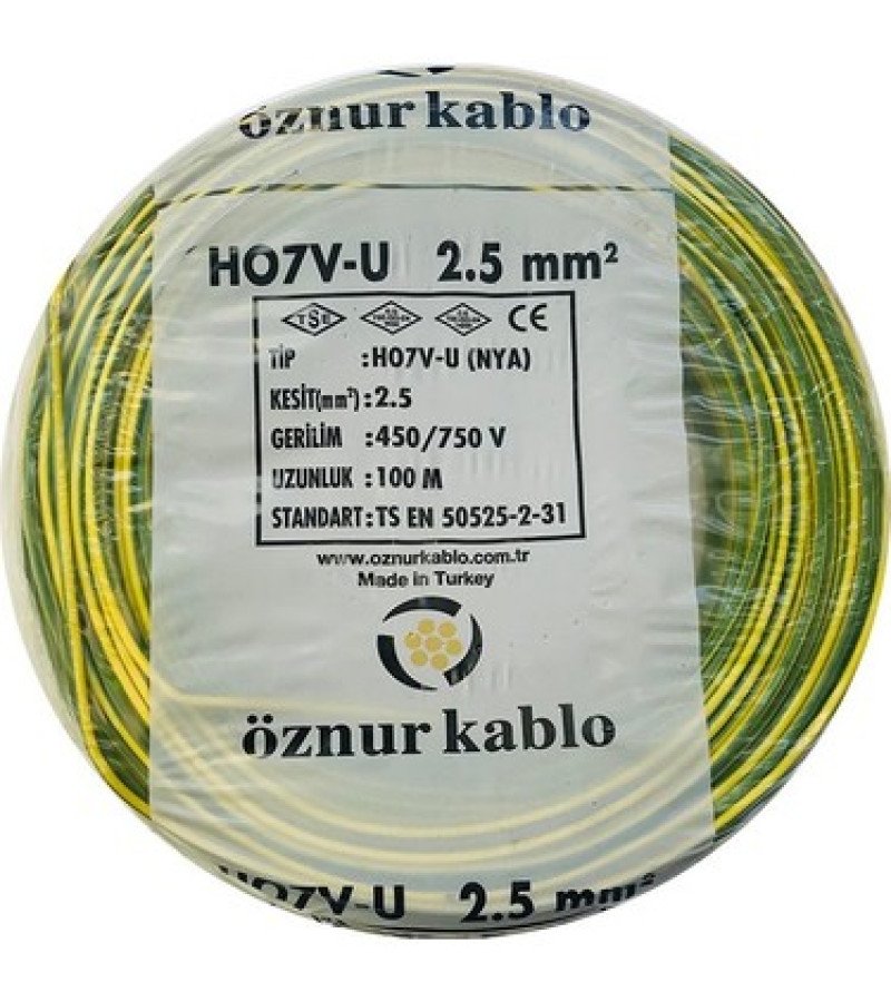 185 mm Yanmaz Tek Damarlı Öznur Kablo