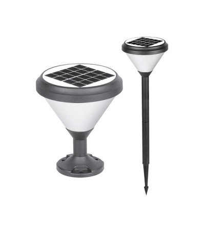 ACK 6500K Beyaz Yuvarlak Solar Led Bahçe Armatürü