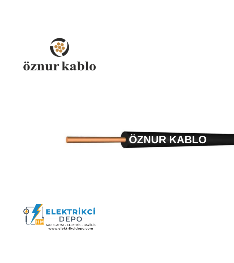 Öznur Kablo 1,5 mm NYA - Siyah